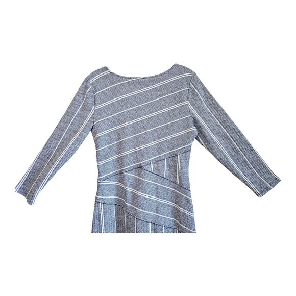 ANTHROPOLOGIE Maeve Women's S / M Wrapped Column Sheath Dress Blue 3/4 Sleeve - Picture 6 of 9